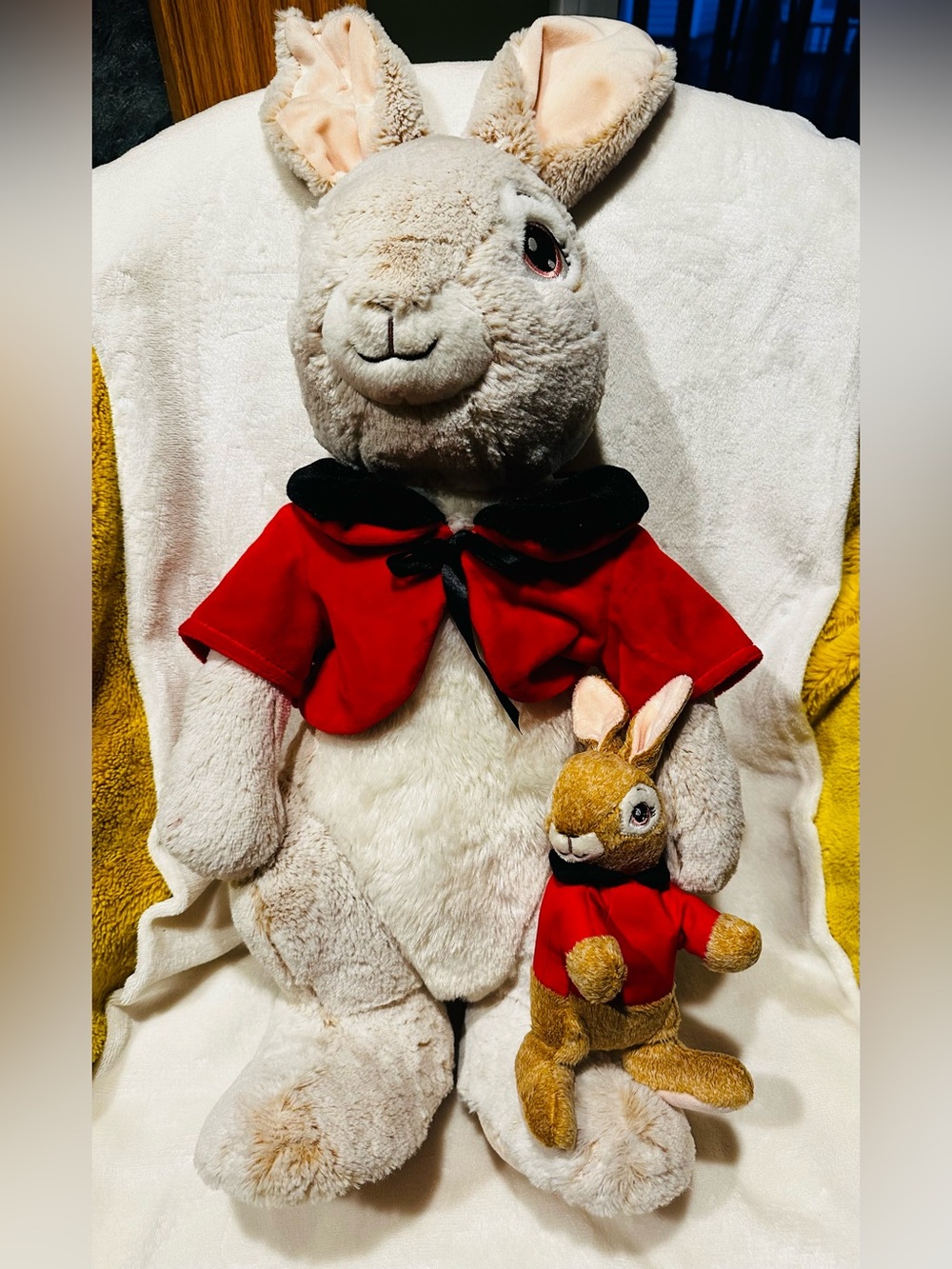 Dan Dee Set Of 2 Peter Rabbit FLOPSY Plush Standing Porch Greeter Statue 25” & 9